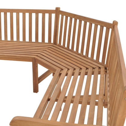 Panchina da Giardino ad Angolo 202x202x90cm Legno Massello Teak
