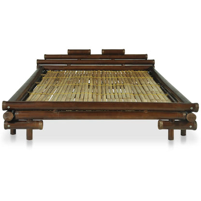 Giroletto senza Materasso Marrone Scuro Bambù 140x200 cm