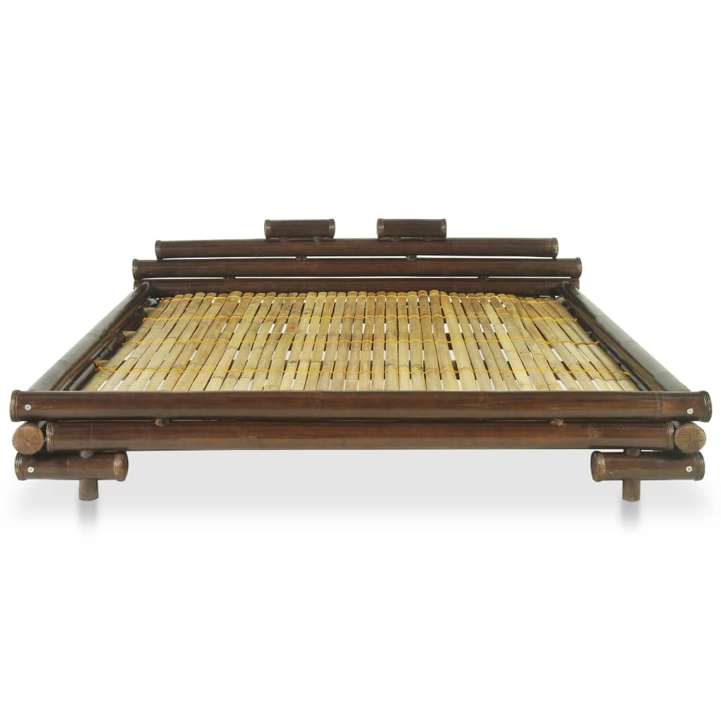 Giroletto senza Materasso Marrone Scuro Bambù 160x200 cm