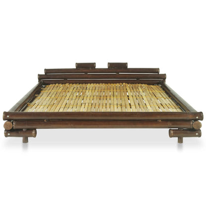 Giroletto senza Materasso Marrone Scuro Bambù 160x200 cm