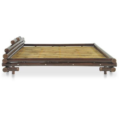 Giroletto senza Materasso Marrone Scuro Bambù 160x200 cm