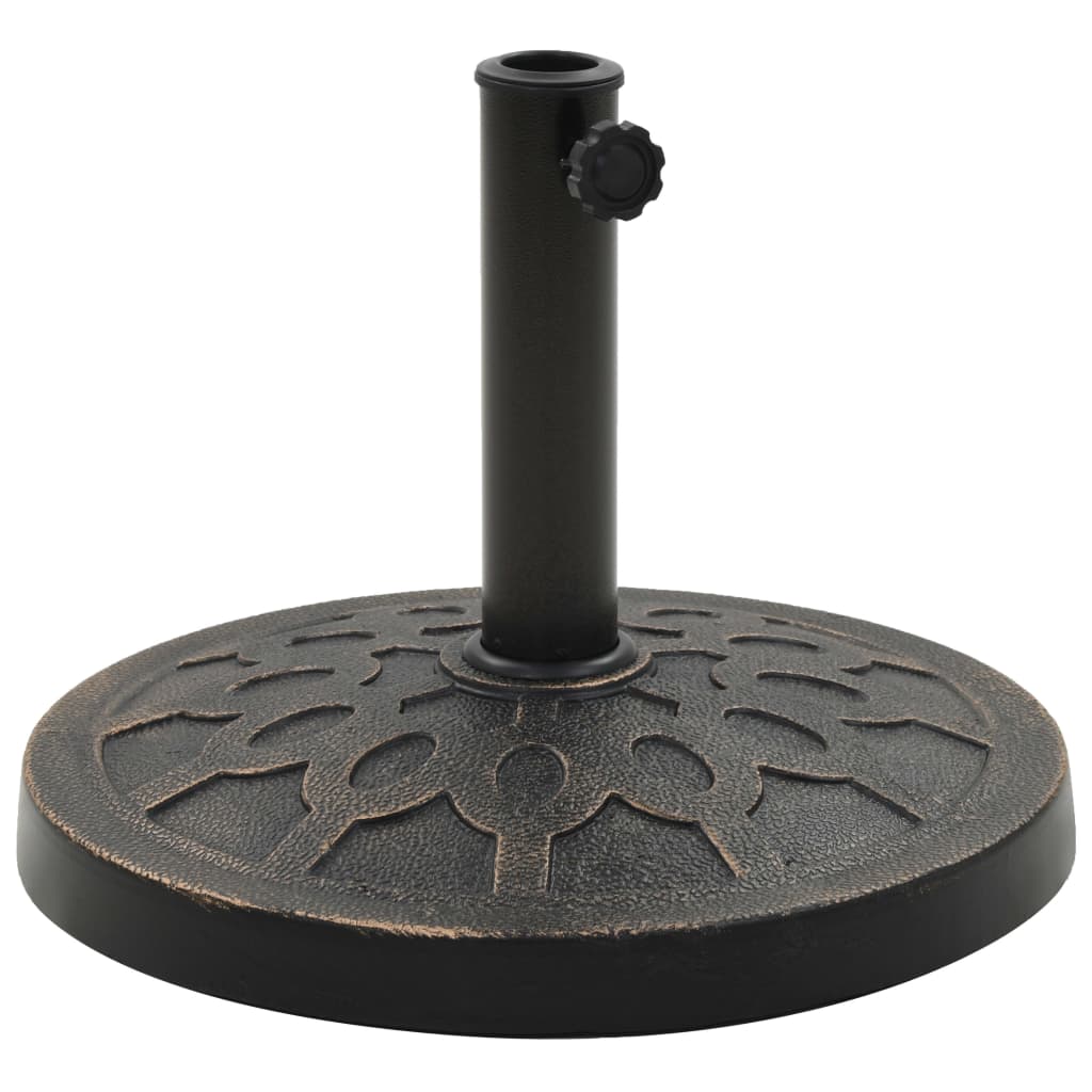 Base per Parasole Rotonda in Poliresina 13 kg Bronzo