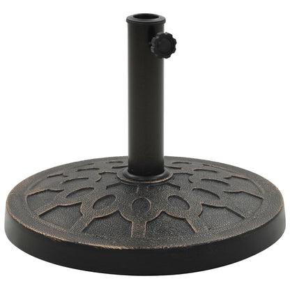 Base per Parasole Rotonda in Poliresina 13 kg Bronzo