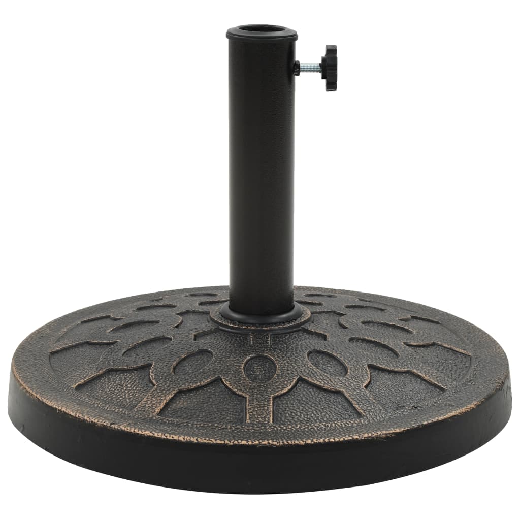 Base per Parasole Rotonda in Poliresina 13 kg Bronzo