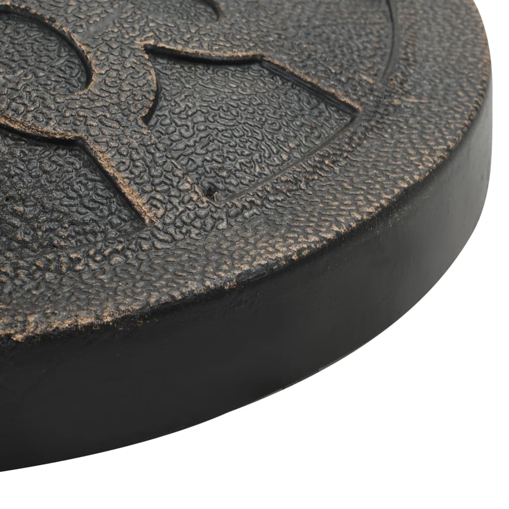 Base per Parasole Rotonda in Poliresina 13 kg Bronzo