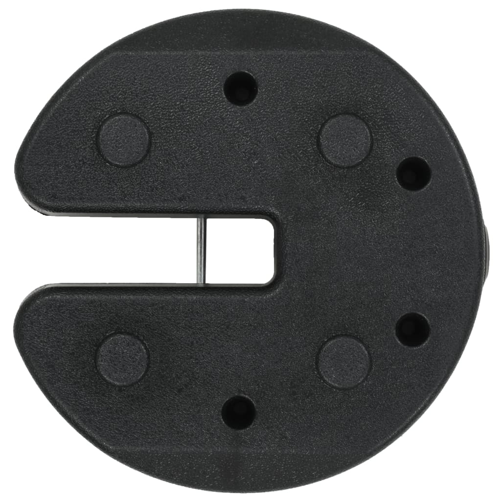 Piastre di Peso per Gazebo 4 pz Nere 220x50 mm in Cemento