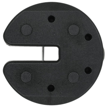 Piastre di Peso per Gazebo 4 pz Nere 220x50 mm in Cemento