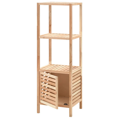 Armadietto da Bagno in Legno Massello di Noce 39,5x35,5x123 cm