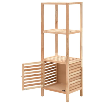 Armadietto da Bagno in Legno Massello di Noce 39,5x35,5x123 cm