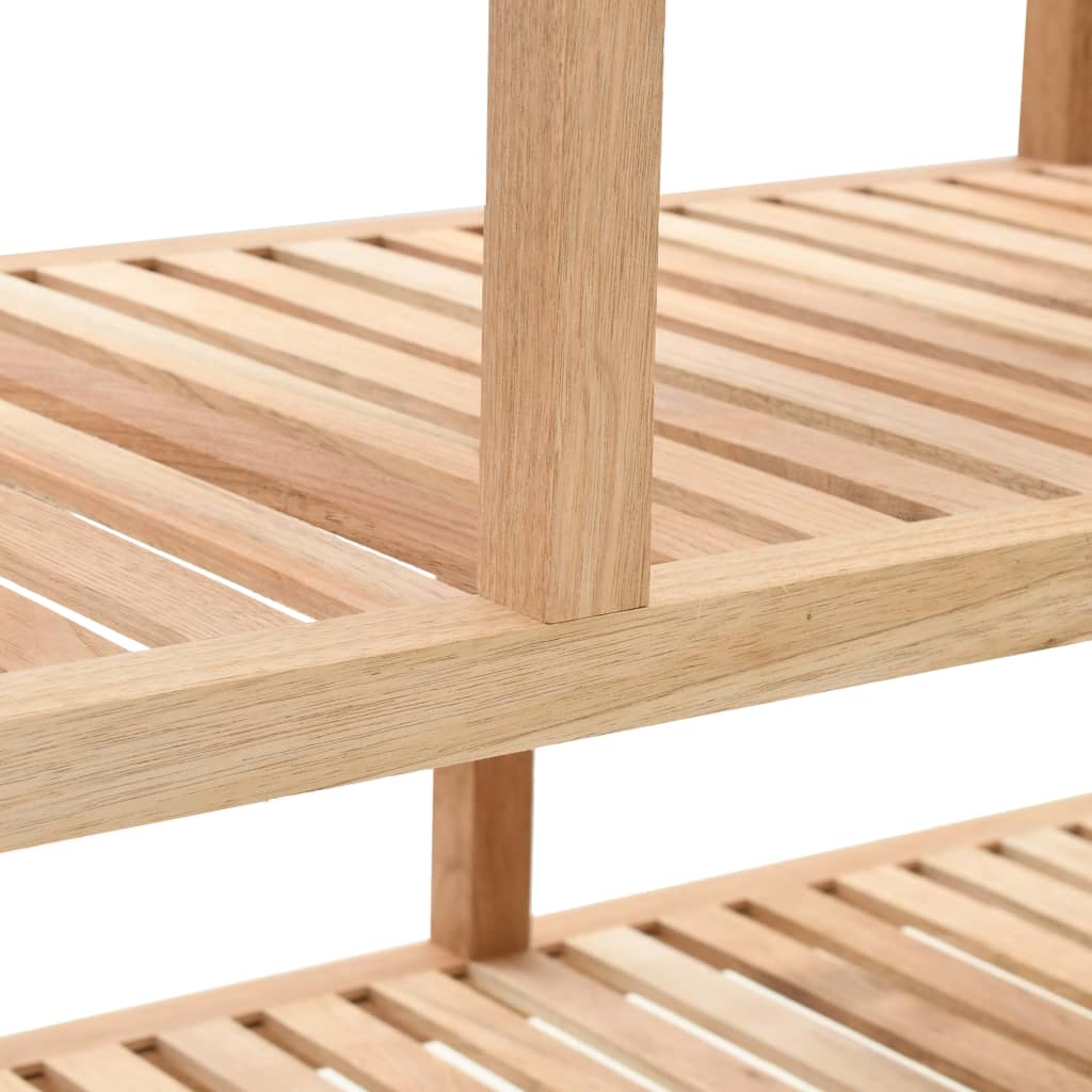Scaffale da Bagno in Legno Massello di Noce 100x40x65 cm
