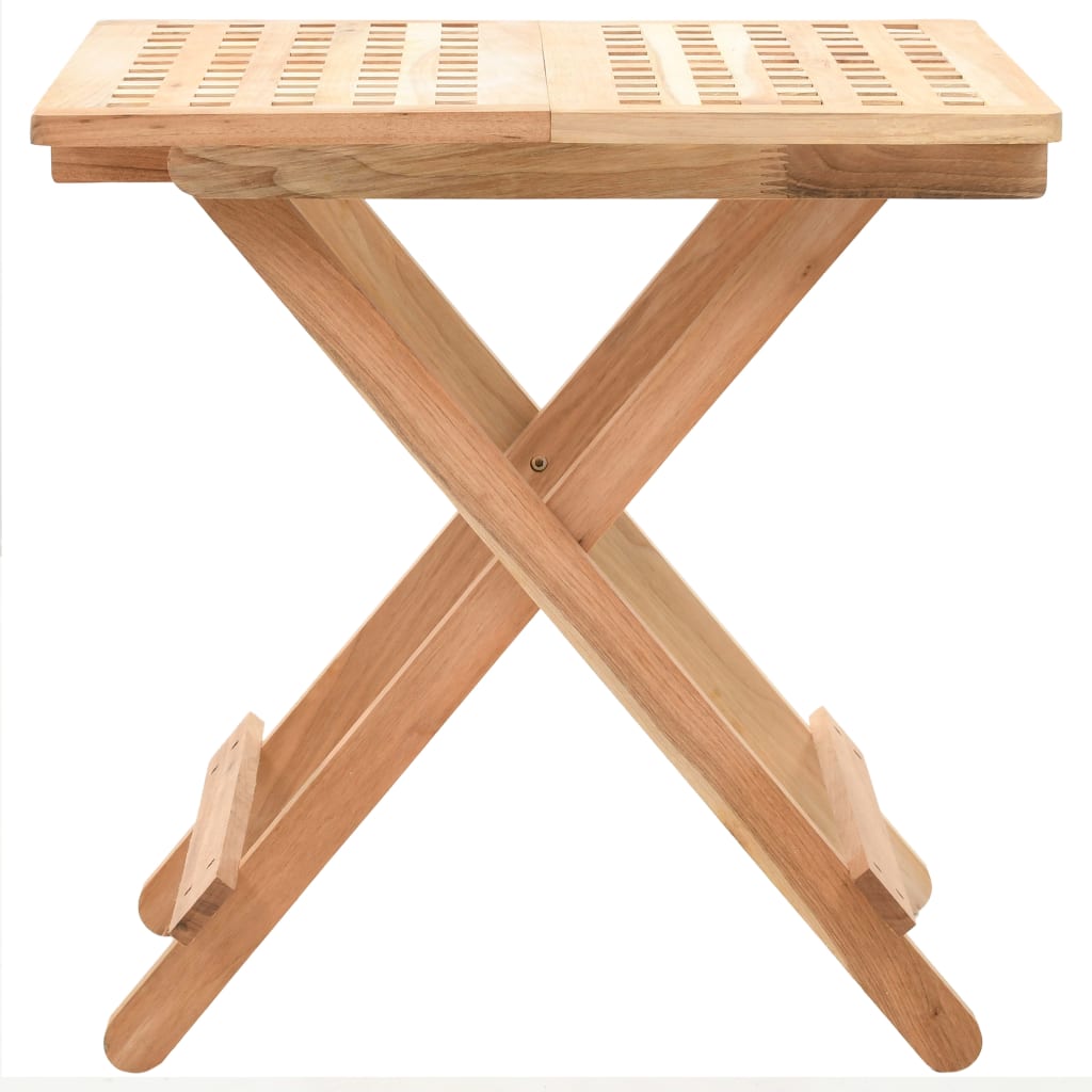 Tavolo Pieghevole in Legno di Noce 50x50x49 cm