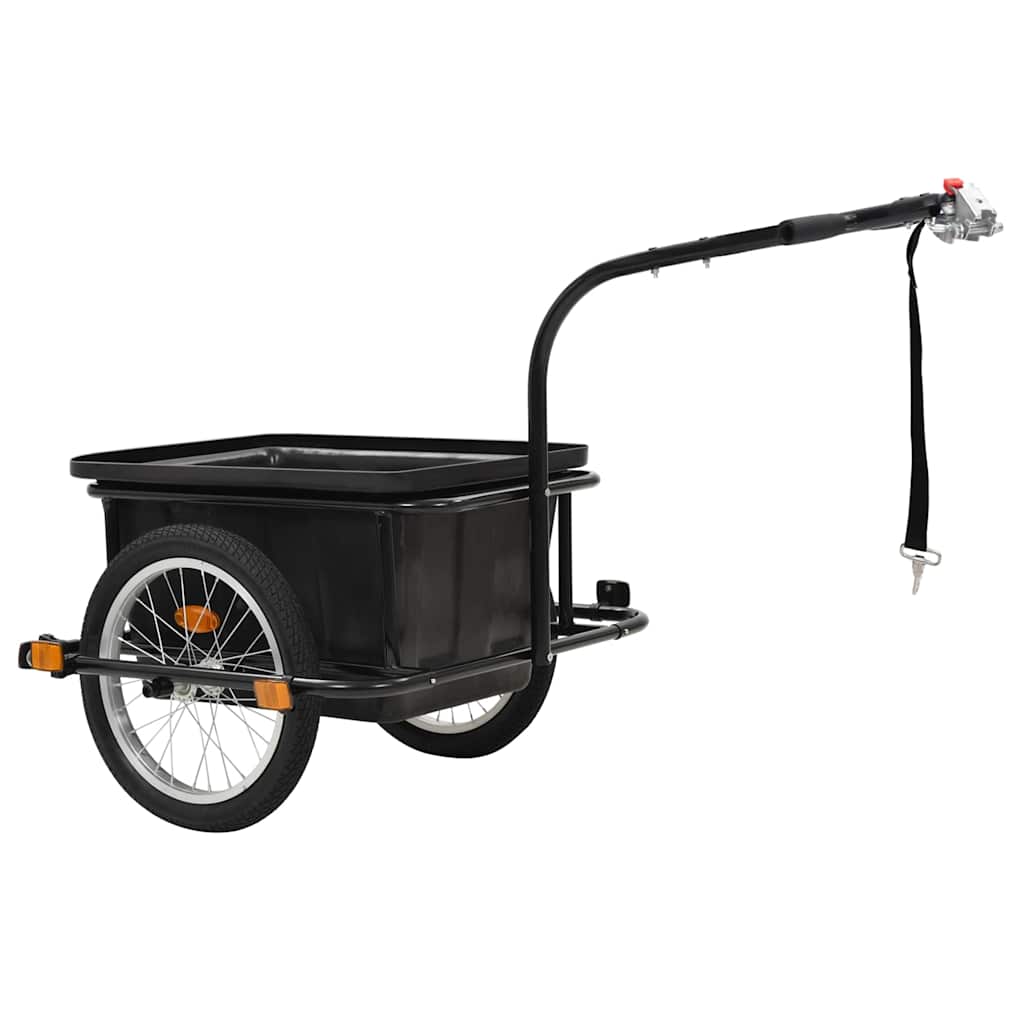 Rimorchio Bicicletta Nero 50 L