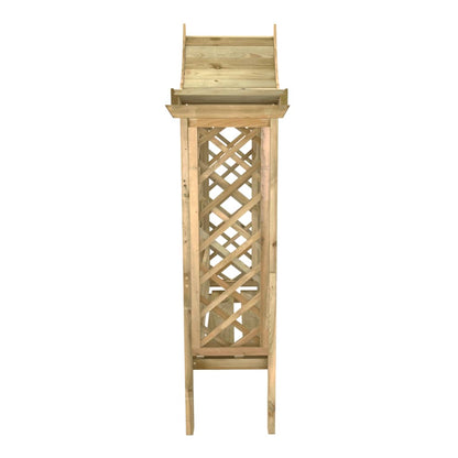 Pergola con Panca e Tetto in Legno di Pino Impregnato