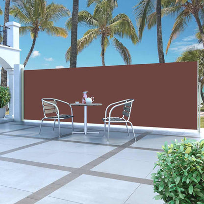 Tenda da Sole Laterale Retrattile 160 x 500 cm Marrone