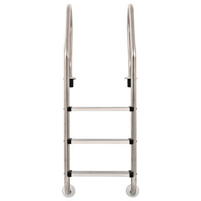 Scaletta per Piscina 3 Gradini in Acciaio Inox 304 120 cm