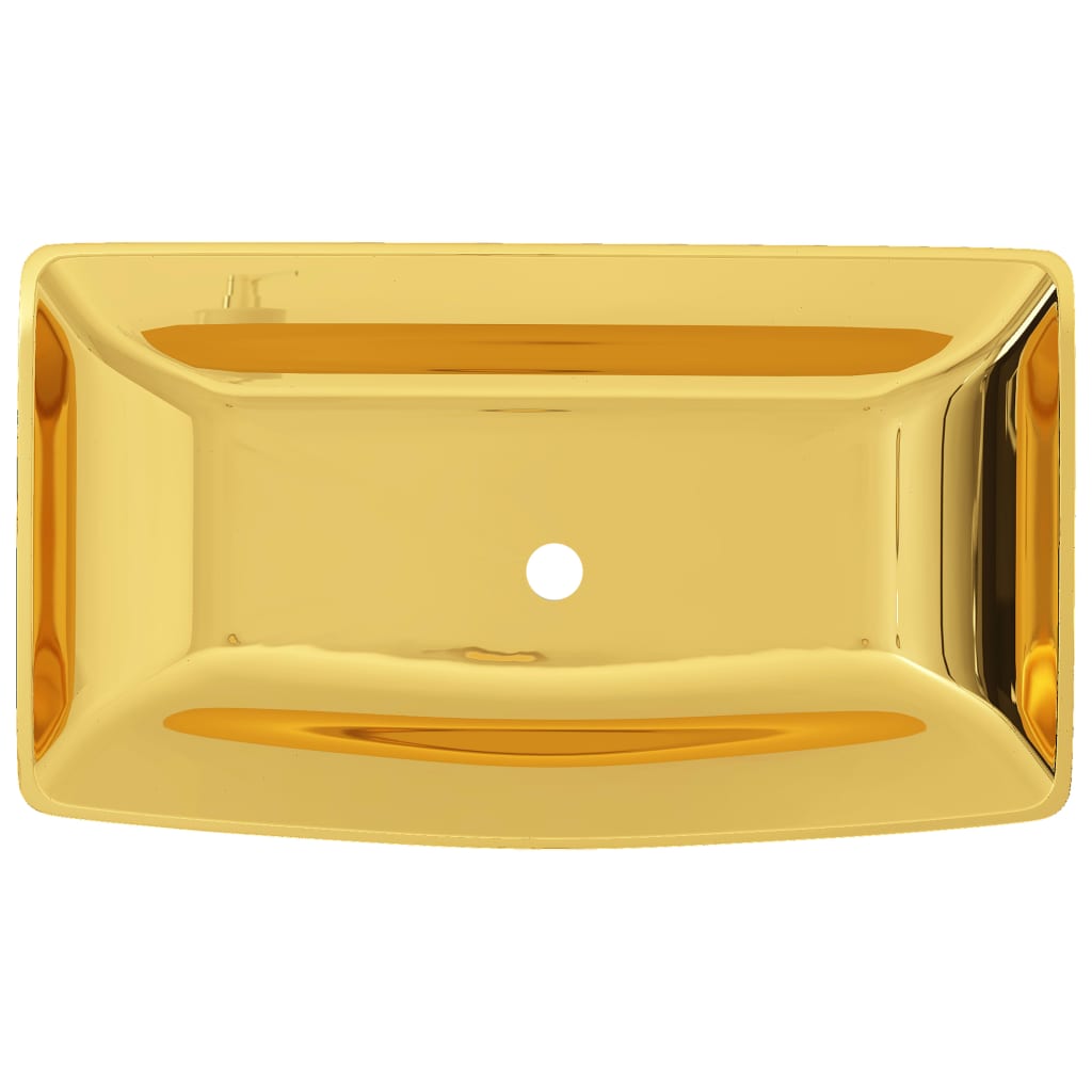 Lavandino 71x38x13,5 cm in Ceramica Oro