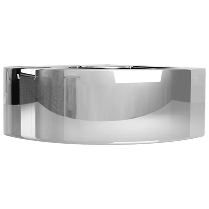Lavandino con Troppopieno 45x32x12,5 cm in Ceramica Argento