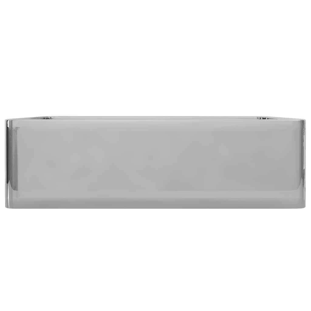 Lavandino 41x30x12 cm in Ceramica Argento