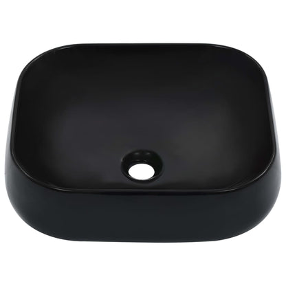 Lavandino 44,5x39,5x14,5 cm in Ceramica Nero