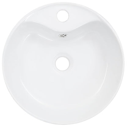 Lavandino con Troppopieno 36x13 cm in Ceramica Bianco