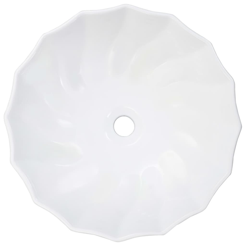 Lavandino 46x17 cm in Ceramica Bianco
