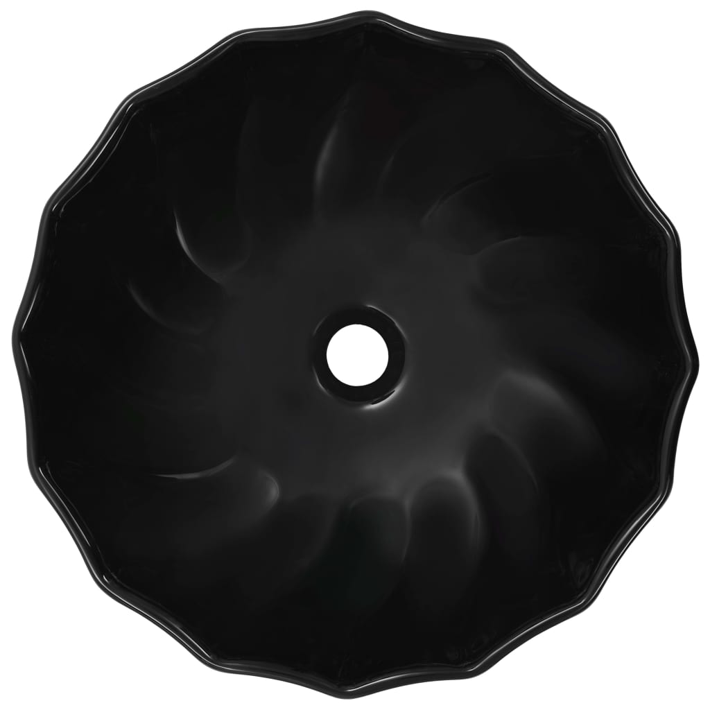 Lavandino 46x17 cm in Ceramica Nero