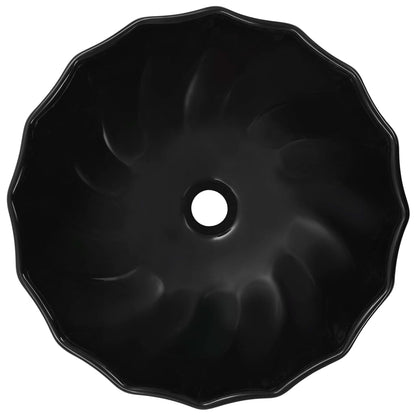 Lavandino 46x17 cm in Ceramica Nero