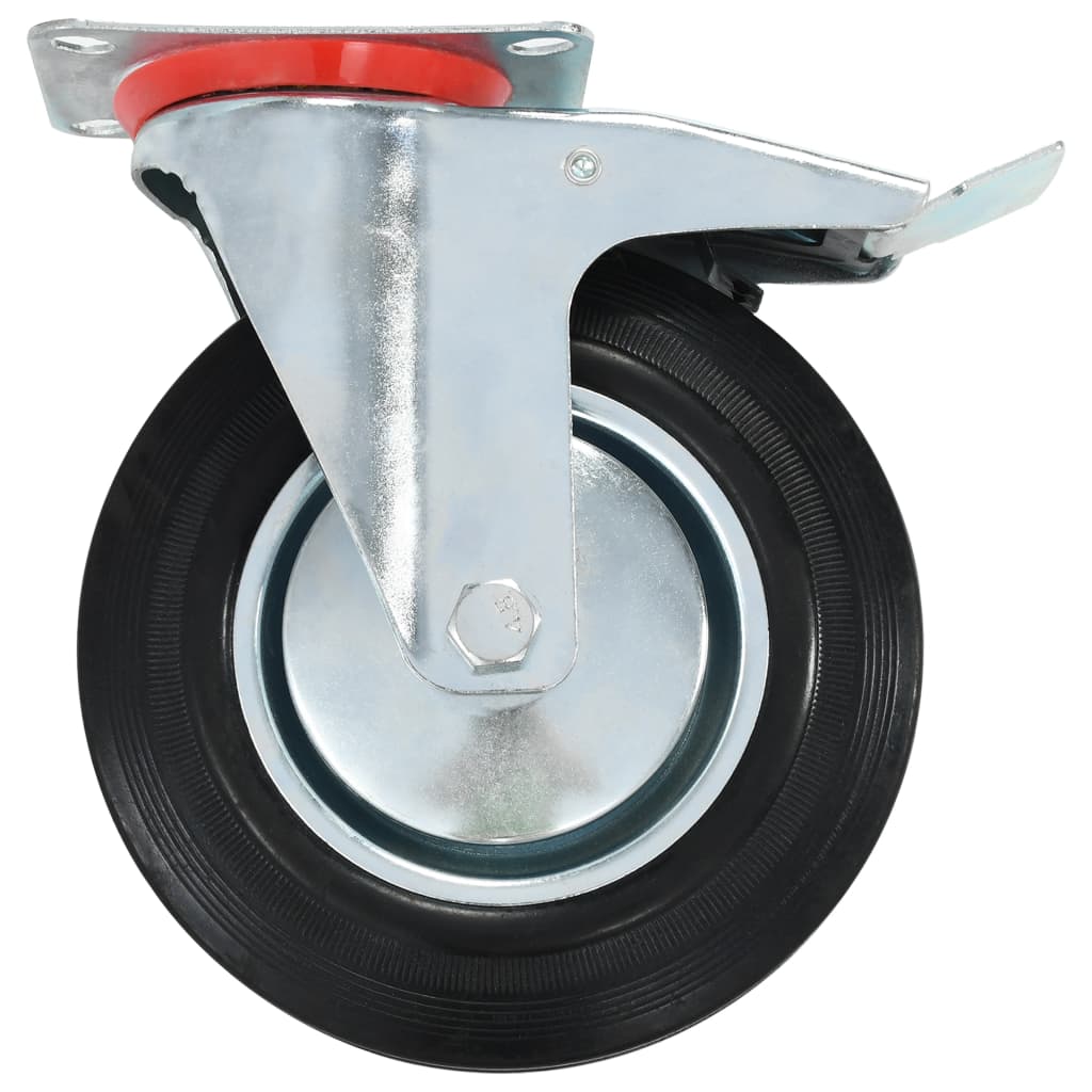 Ruote Girevoli con Doppio Freno 4 pz 200 mm