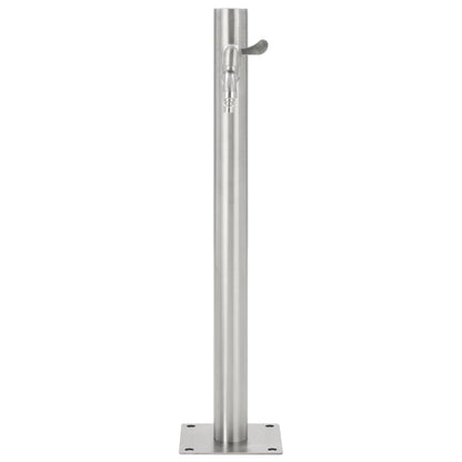 Fontanella a Colonna in Acciaio Inossidabile Rotonda 65 cm