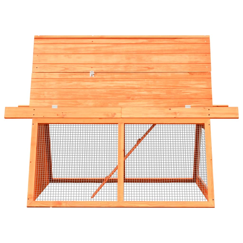 Conigliera in Legno Massello di Pino e Abete 152x128x108 cm