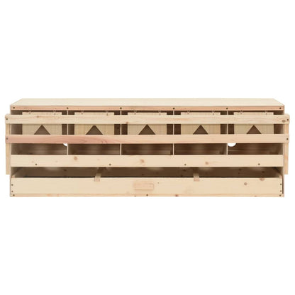 Casetta Cova per Galline 5 Scomparti 117x33x38 cm Legno di Pino