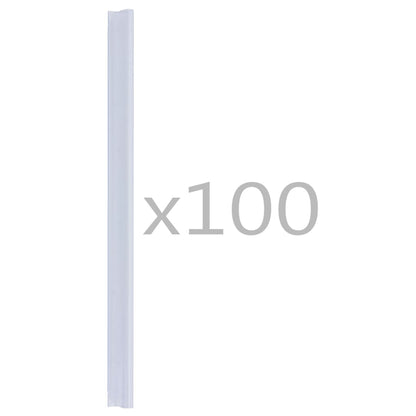 Clip per Strisce Recinzioni 100 pz in PVC Trasparente