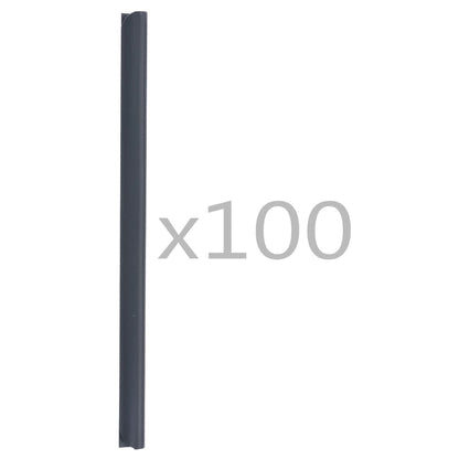 Clip per Strisce Recinzioni 100 pz in PVC Antracite