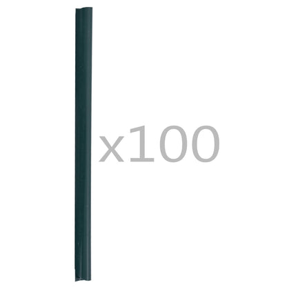 Clip per Strisce Recinzioni 100 pz in PVC Verde