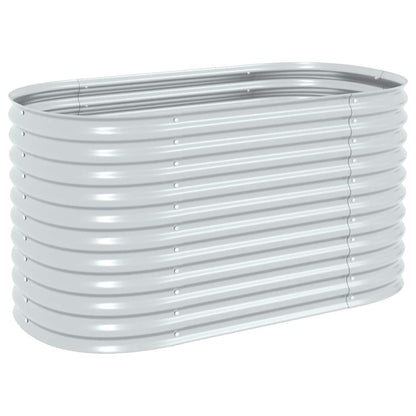 Letto Rialzato Giardino 160x80x81 cm in Acciaio Zincato Argento