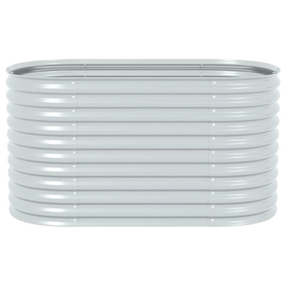 Letto Rialzato Giardino 160x80x81 cm in Acciaio Zincato Argento