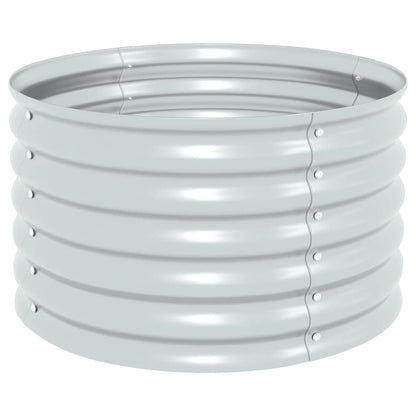 Letto Rialzato Giardino 80x80x44 cm in Acciaio Zincato Argento