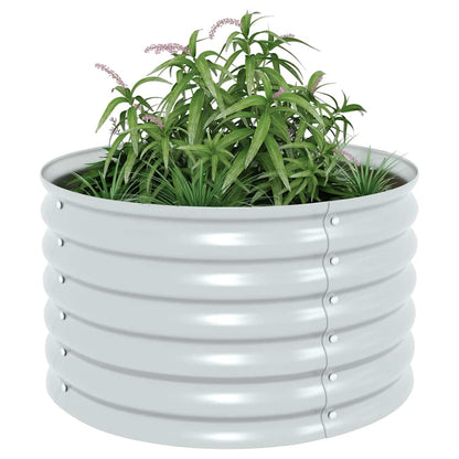 Letto Rialzato Giardino 80x80x44 cm in Acciaio Zincato Argento