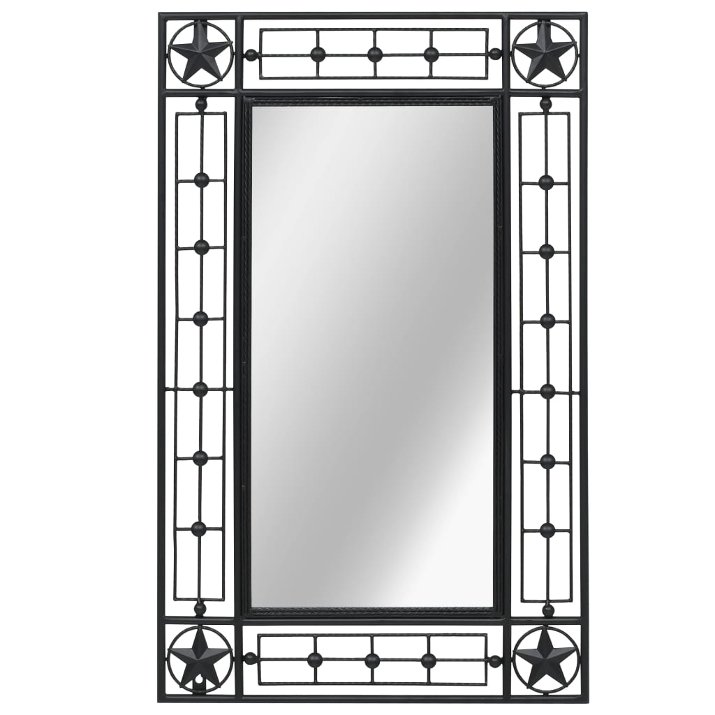 Specchio da Parete per Giardino Rettangolare 50x80 cm Nero