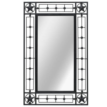Specchio da Parete per Giardino Rettangolare 50x80 cm Nero