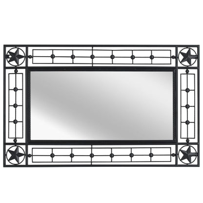Specchio da Parete per Giardino Rettangolare 50x80 cm Nero