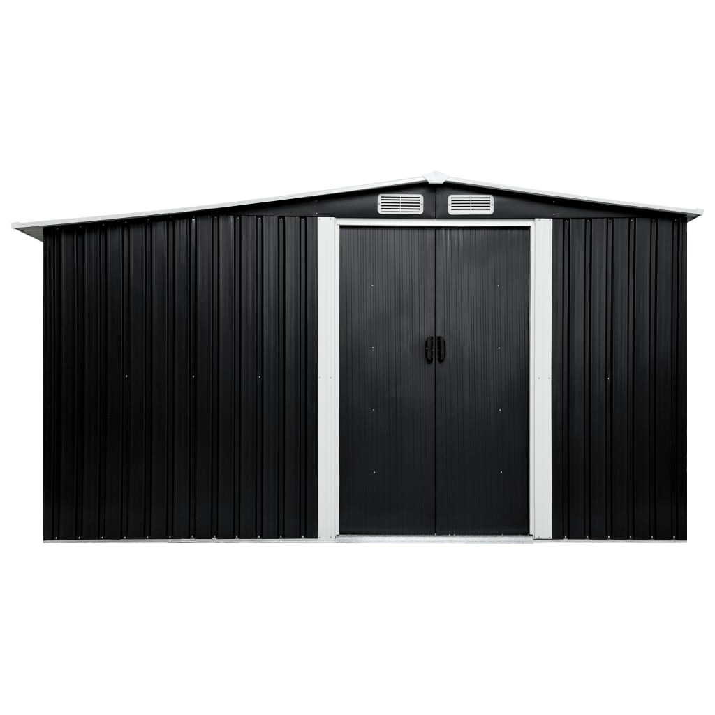 Capanno con Porte Scorrevoli Antracite 329,5x205x178 cm Acciaio