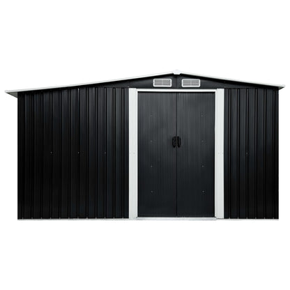 Capanno con Porte Scorrevoli Antracite 329,5x205x178 cm Acciaio