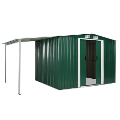Capanno con Porte Scorrevoli Verdi 386x205x178cm Acciaio