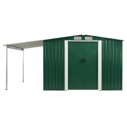 Capanno con Porte Scorrevoli Verdi 386x205x178cm Acciaio