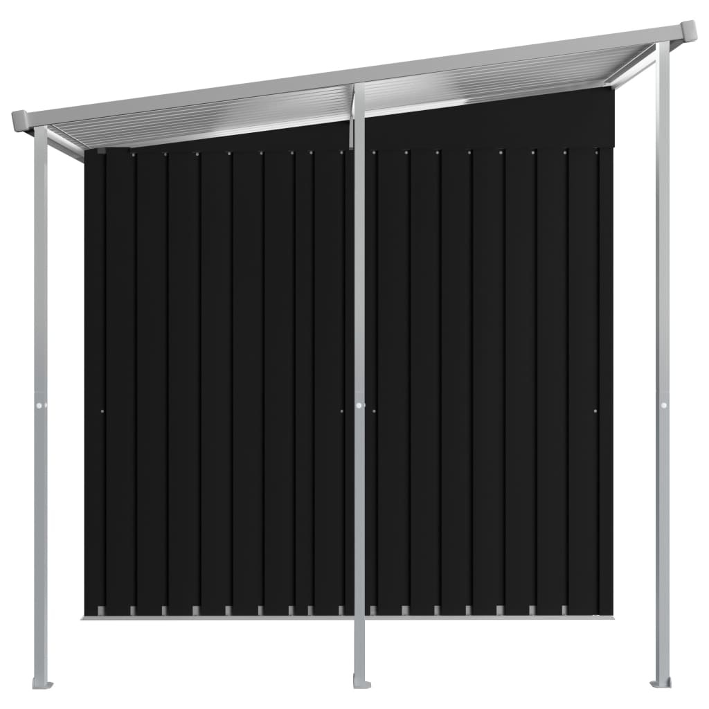 Capanno da Giardino con Tetto Antracite 346x193x181 cm Acciaio