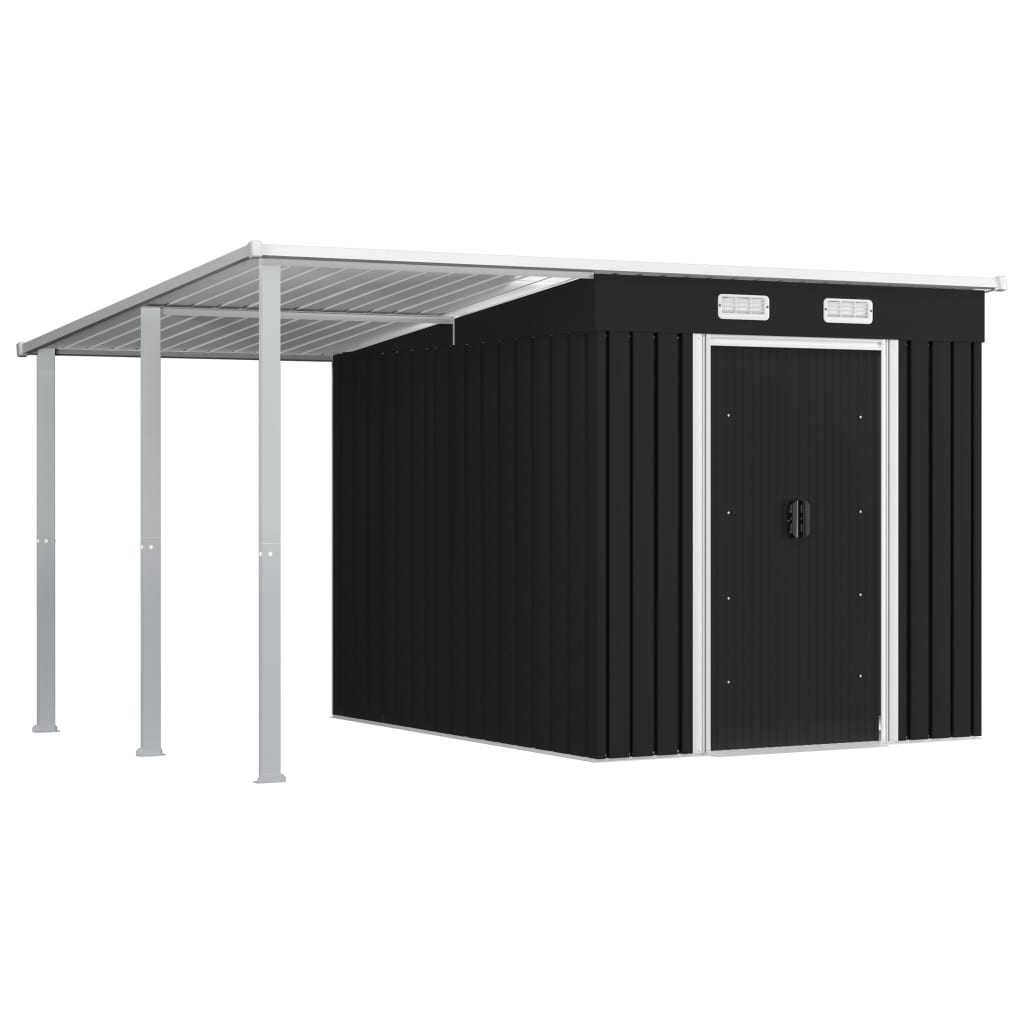 Capanno da Giardino con Tetto Antracite 346x236x181 cm Acciaio
