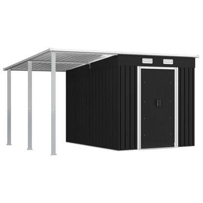 Capanno da Giardino con Tetto Antracite 346x236x181 cm Acciaio