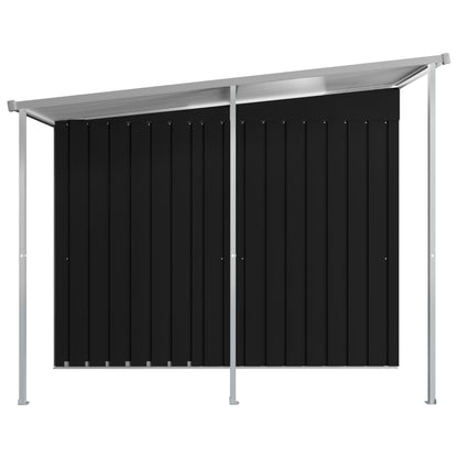 Capanno da Giardino con Tetto Antracite 346x236x181 cm Acciaio
