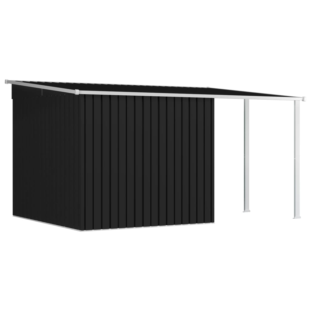 Capanno da Giardino con Tetto Antracite 346x236x181 cm Acciaio